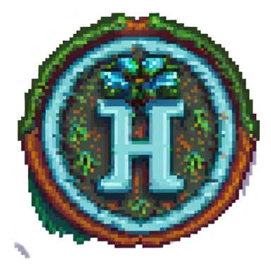 pixel art version of the pi (π) symbol, retro video game style sticker