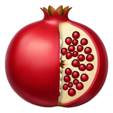 half red pomegranate sticker