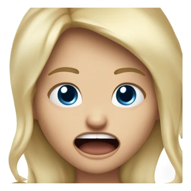 shouting girl called jorgina with blue eyes and blonde hair screaming angry  sticker