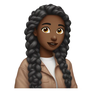 Aesthetic girl call with iPhone sticker