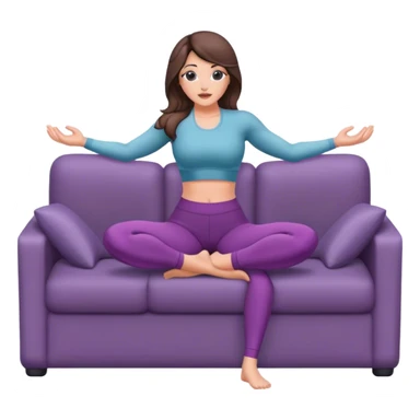 realistic kylie janner in yoga pants on couch sticker