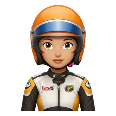 female motorcycle racer sticker
