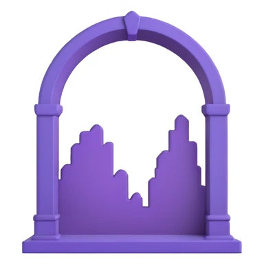 purple portal with black frames, Minecraft style sticker
