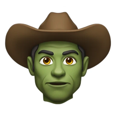 Cowboy half elf half orc sticker