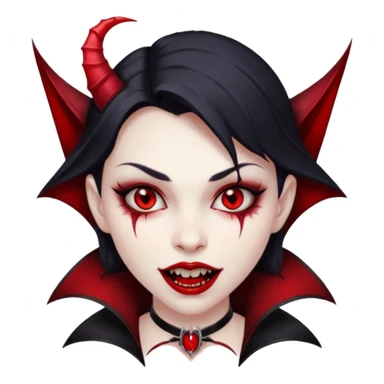 Vampire devil girl sticker