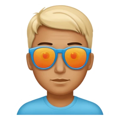 😎 with multiple colour sunglass sticker