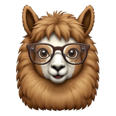 Llama with glasses sticker