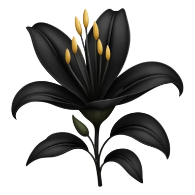 Black lily sticker