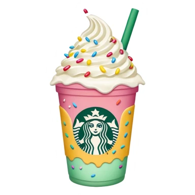 starbucks cup with cute drink inside sticker