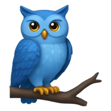 blue owls sticker