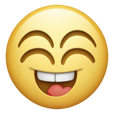 Smile smiley face with a heart sticker