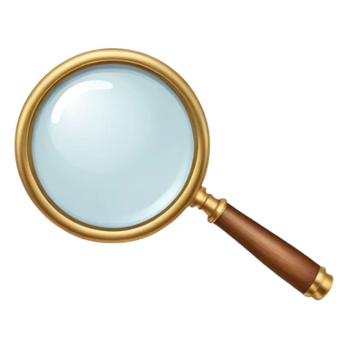 magnifying glass with wooden handle sticker