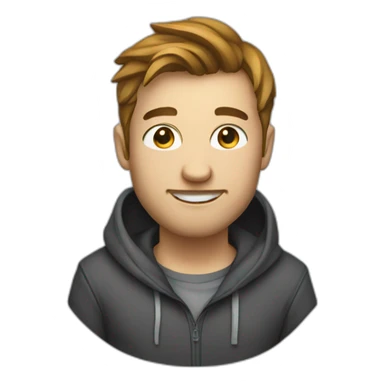 emoji bull programmer in hoodie sticker