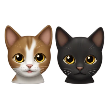 Cat brune and blac sticker