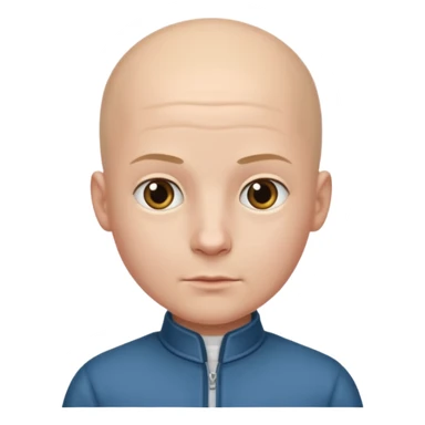 Bald boy in nice outfit sticker
