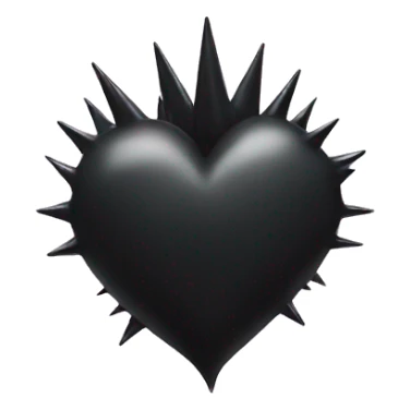 Black heart with spikes  sticker