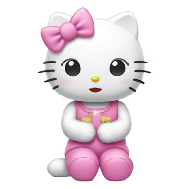 Cute hello kitty taming sticker