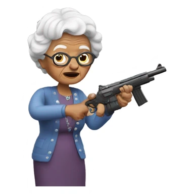 granny with a gun sticker
