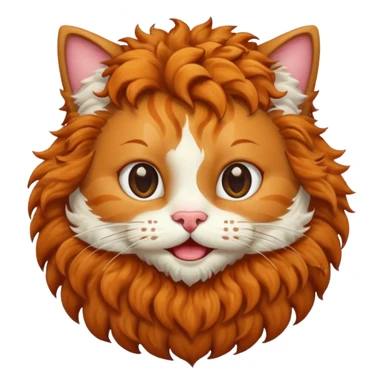 HAPPY CAT WITH CURLY HAIR AND A BIG BEARD sticker
