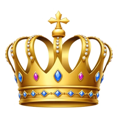 golden royal crown sticker