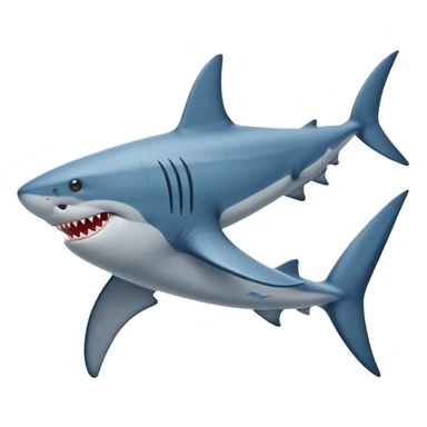 Requin avec trois chaussures nike bleu au bout de chaque nageoir sticker