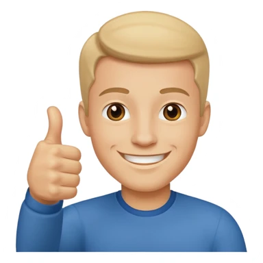 Thumbsup man sticker