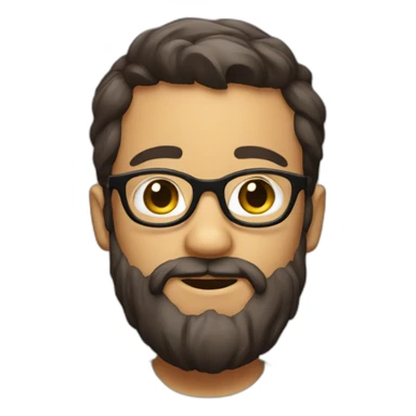 A LITTLE BEARD BOY WITH SPECS sticker