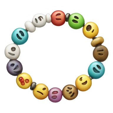 bracelet with tiny beads and circular letter beads sticker