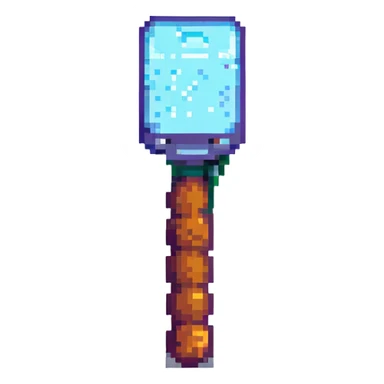 Gravity hammer from Halo game, pixel art style sticker