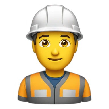 Constructor de casas con uniforme amarillo sticker