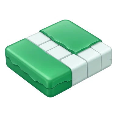 WHITE ERASER WARPED GREEN PACKAGE sticker