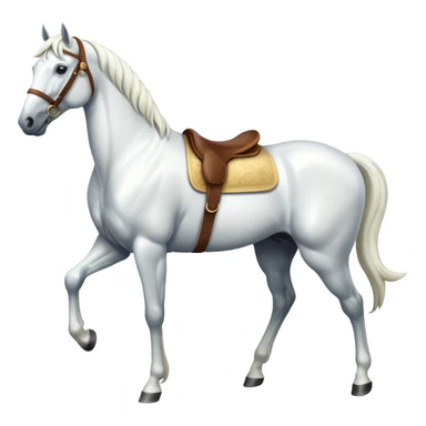 The white horse is realistic up close sticker
