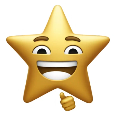 gold star with thumbs up sticker