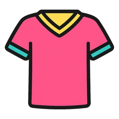 pink jersey icon with color outline sticker