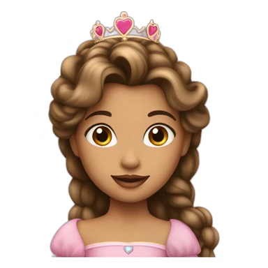 princess with hearts sticker