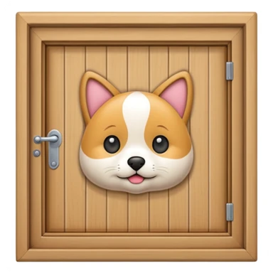 a pet door nothing else is seen  sticker