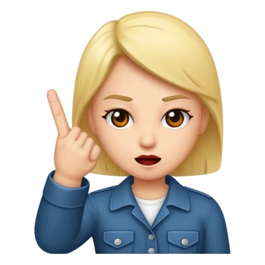 A baddie showing middle finger  sticker