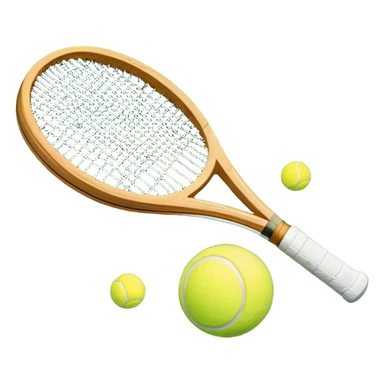 A detailed tennis racket resting on lush green grass beside a bright yellow tennis ball. The scene captures the essence of classic lawn tennis, with a crisp and clean background emphasizing the elegance and tradition of the sport sticker