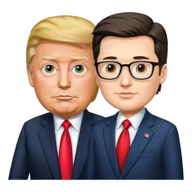Donald Trump and Pierre Poilievre in love sticker
