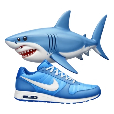 Shark With Blue Nikes sticker