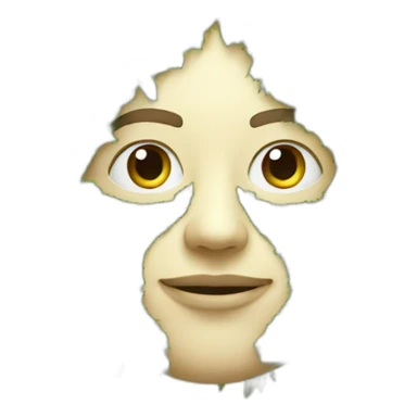 an artificial intelligence made of plants sticker