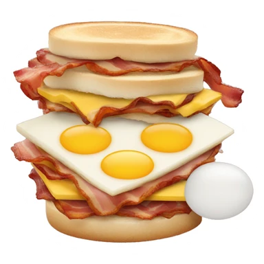 Bacon, egg, and cheese breakfast sandwich sticker