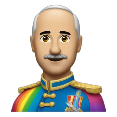 francisco franco lgtbi rainbow full body singer sticker