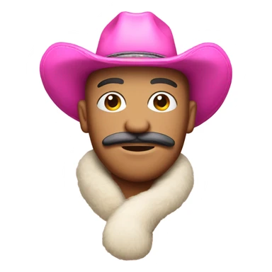 pink cowboy hat with fur sticker