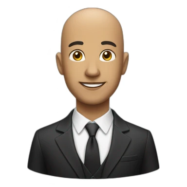bald ceo in black tshift sticker