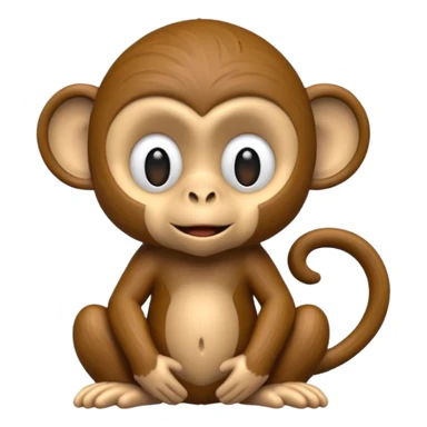 carved mini monkey sticker