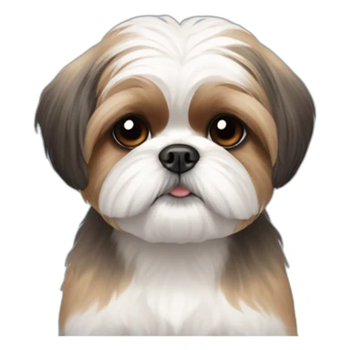 super short hair shih tzu sticker