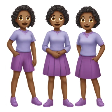 Triplet girls sticker