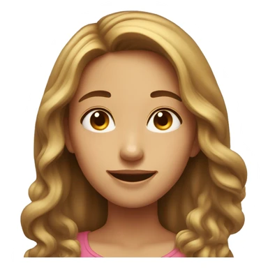 A girl have long hair and dimple at the left side  sticker