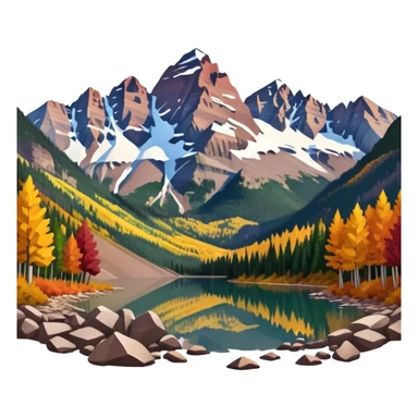 “Maroon bells” mountains sticker